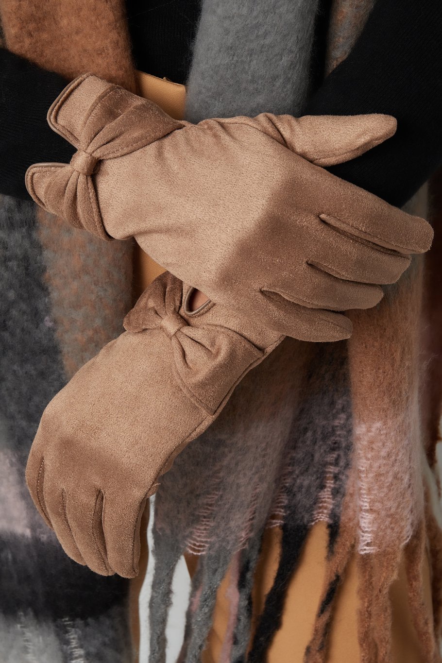 Classic bow gloves - brown Picture2